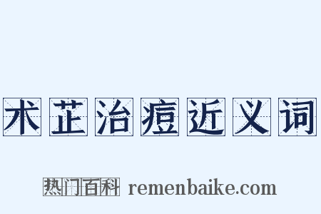 术芷治痘近义词是什么意思的图片